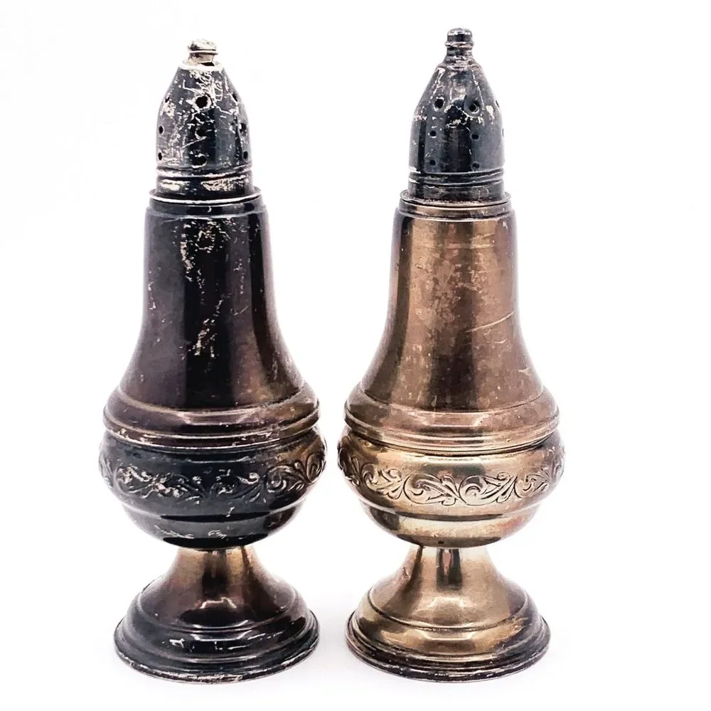 Vintage Lord Silver Sterling Silver Weighted Salt & Pepper Shaker Set 5 1/8